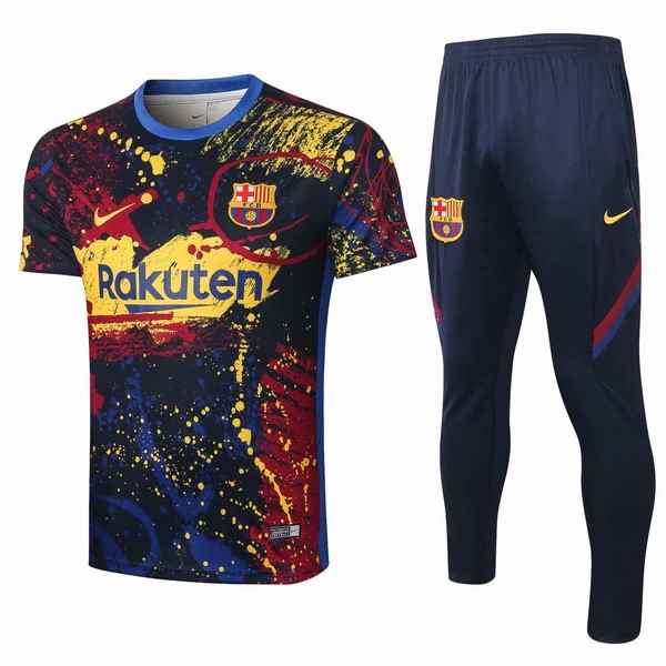 Camiseta de Entrenamiento Barcelona Conjunto Completo 2020 2021 Amarillo